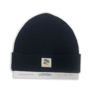 Black Cashmere Merino Wool Beanie