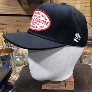 18oz USA Duck Canvas Snapback HAT "Black" Sales and Service Patch