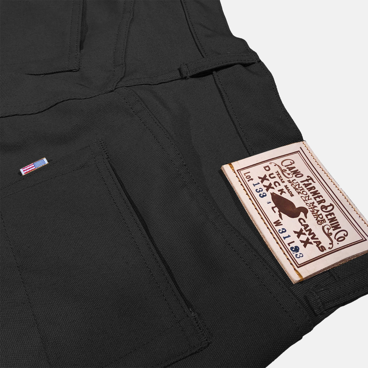 12oz Duck Canvas Black 5 POCKET Version