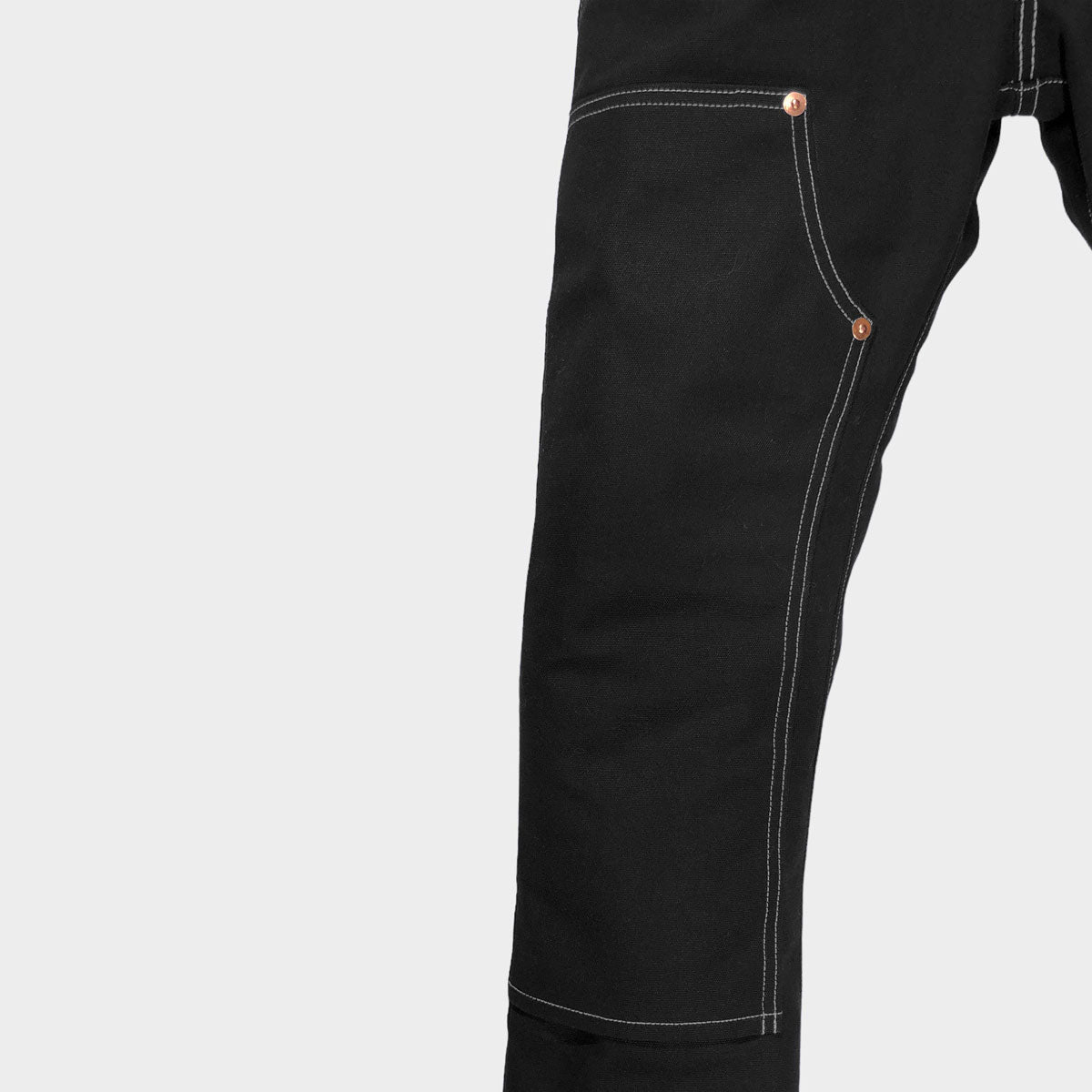 18oz Duck Canvas Black FIELD HAND Chino [ Back Patch Pockets ]