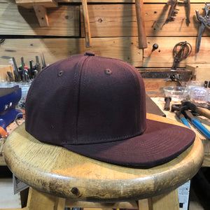 18oz USA Duck Canvas Snapback HAT Blank "WASHED BROWN"