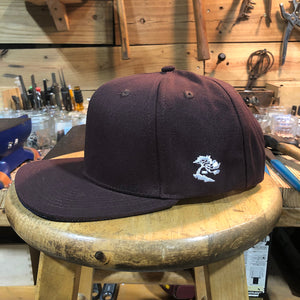 18oz USA Duck Canvas Snapback HAT Blank "WASHED BROWN"