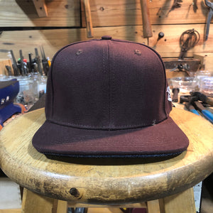 18oz USA Duck Canvas Snapback HAT Blank "WASHED BROWN"