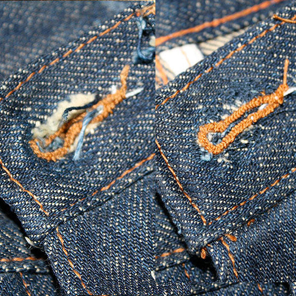 DENIM Repair. Buttonhole/Button , Fly and Rivet Repair