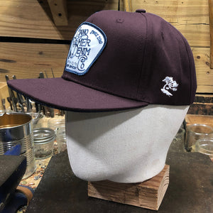 18oz USA Duck Canvas Snapback HAT Blank "BROWN" Fisherman Patch