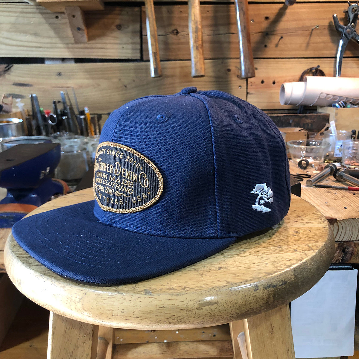 18oz USA NAVY Duck Canvas Snapback HAT CFDCo Shop Patch