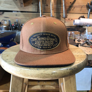 18oz USA OCHRE Duck Canvas Snapback HAT CFDCo Shop Patch