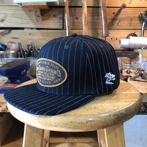 13.5oz Japanese Indigo/Indigo WABASH White Selvage Snapback HAT CFDCo Shop Patch