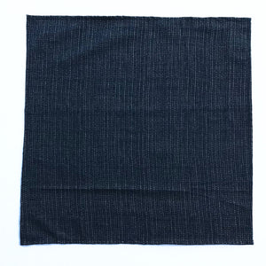 Japanese Nara Cotton Canvas Indigo Handkerchief 27.5 x 27.5 "DASH"