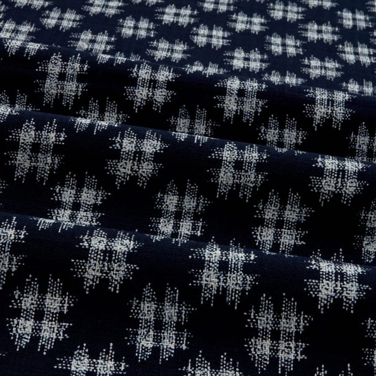 Japanese Nara Cotton Canvas Indigo Handkerchief 27.5 x 27.5 "GEO"