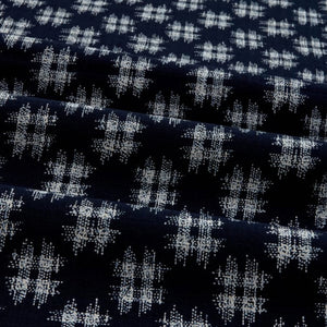 Japanese Nara Cotton Canvas Indigo Handkerchief 27.5 x 27.5 "GEO"