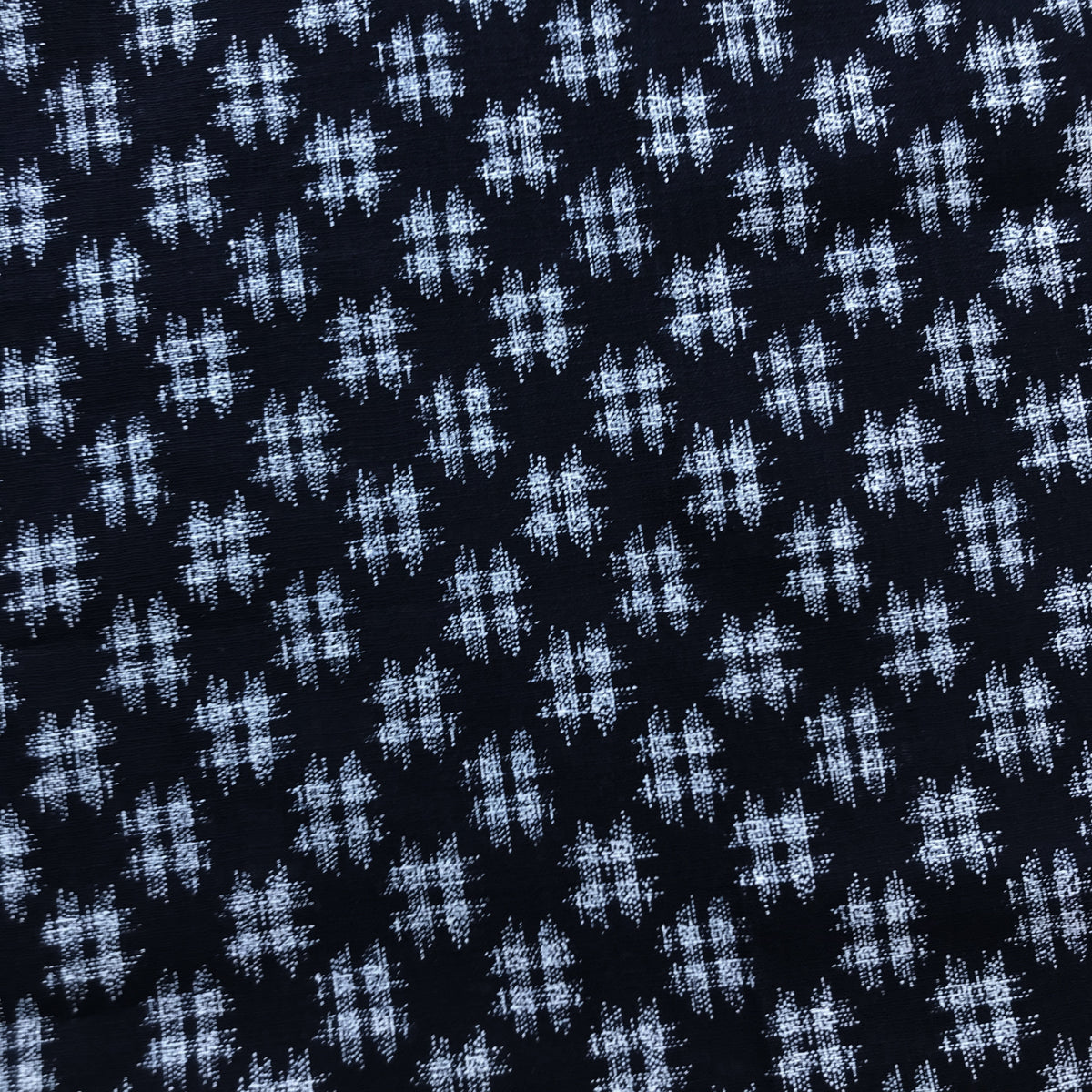 Japanese Nara Cotton Canvas Indigo Handkerchief 27.5 x 27.5 "GEO"
