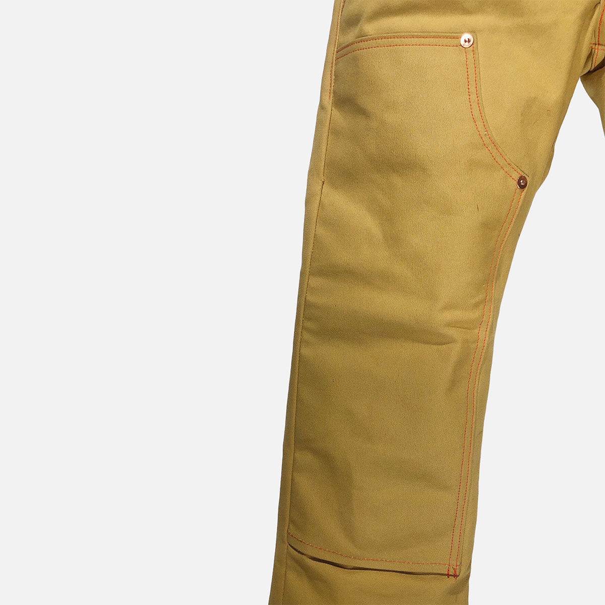 18oz Duck Canvas LITE OCHRE FIELD HAND Chino [ Back Patch Pockets ]