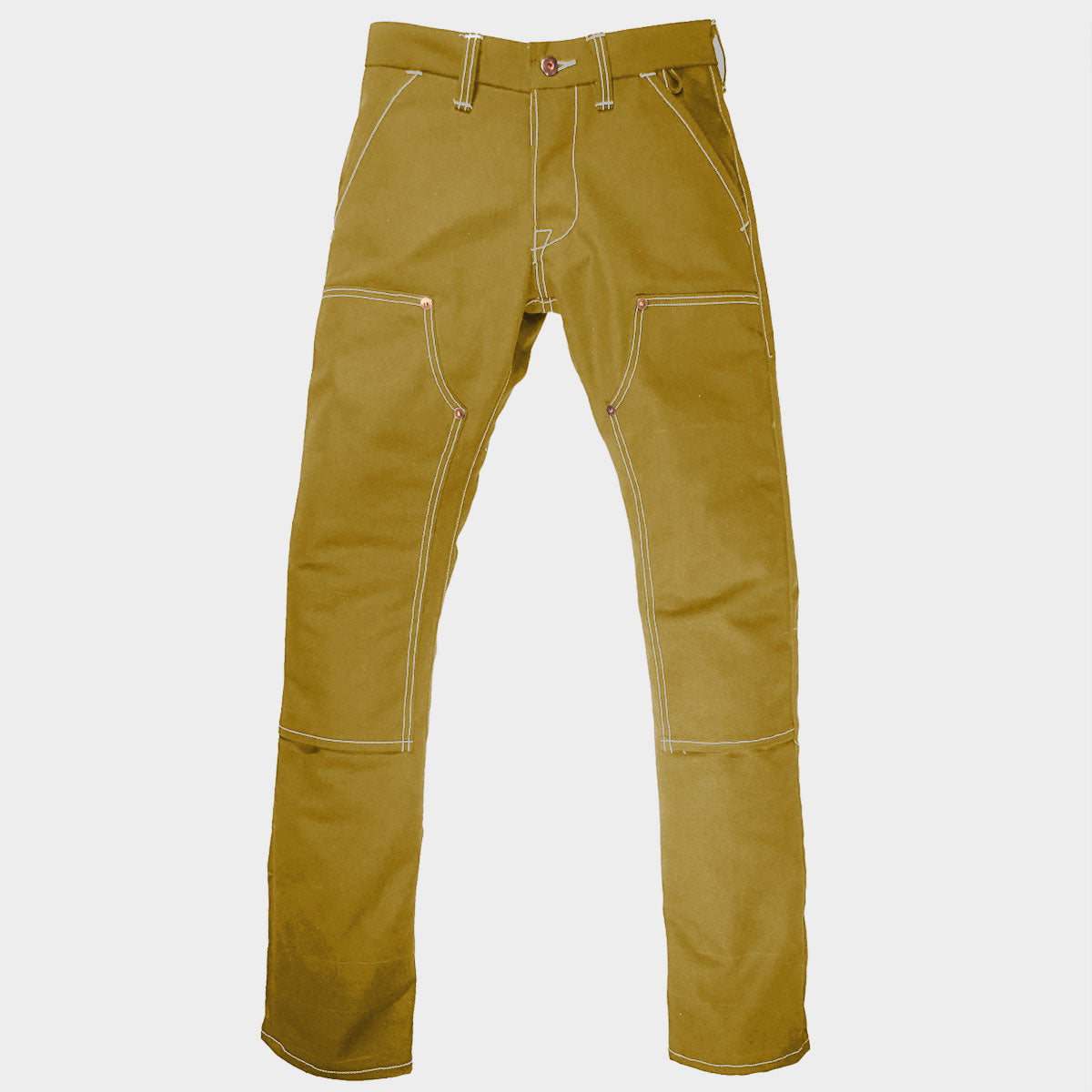 18oz Duck Canvas LITE OCHRE FIELD HAND Chino [ Back Patch Pockets ]