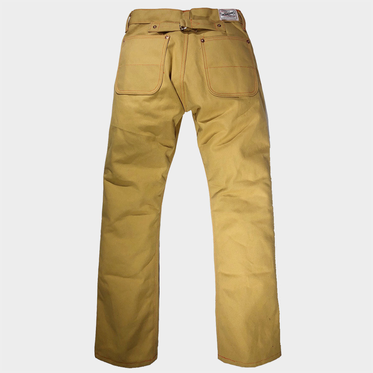 18oz Duck Canvas LITE OCHRE FIELD HAND Chino [ Back Patch Pockets ]