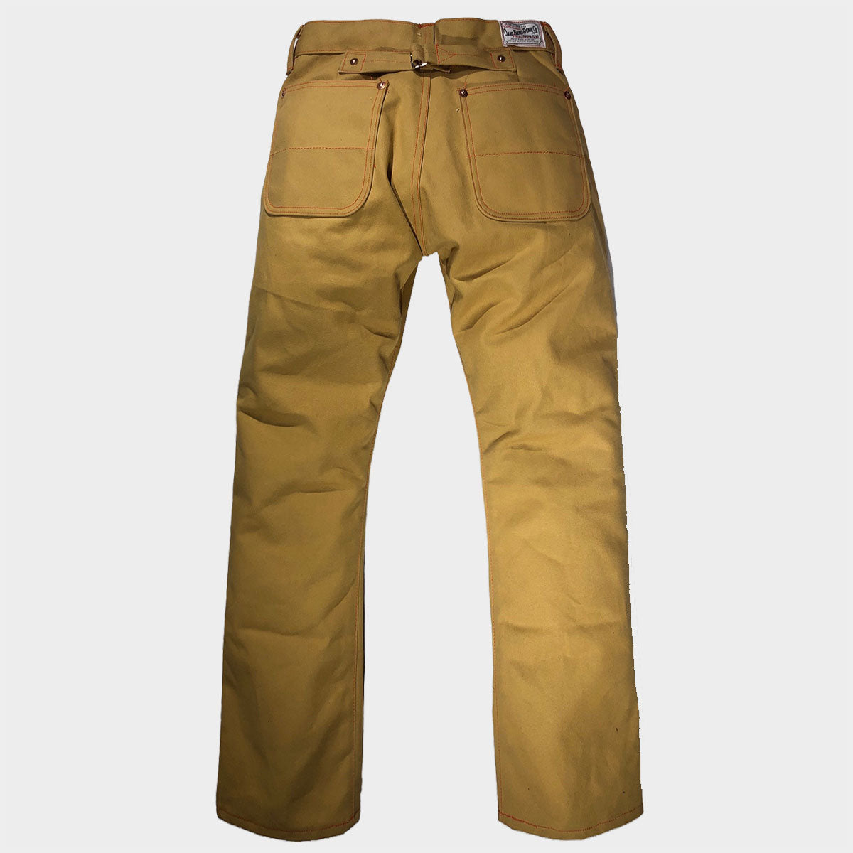 18oz Duck Canvas LITE OCHRE FIELD HAND Chino [ Back Patch Pockets ]