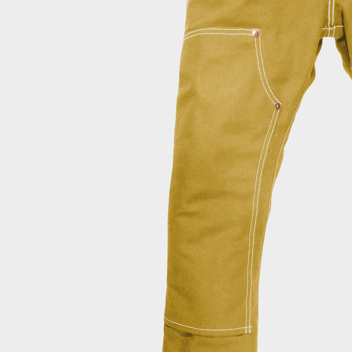 18oz Duck Canvas LITE OCHRE FIELD HAND Chino [ Back Patch Pockets ]
