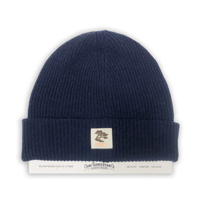 Navy Cashmere Merino Wool Beanie