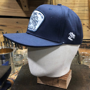 18oz USA Duck Canvas Snapback HAT Blank "NAVY" Fisherman Patch