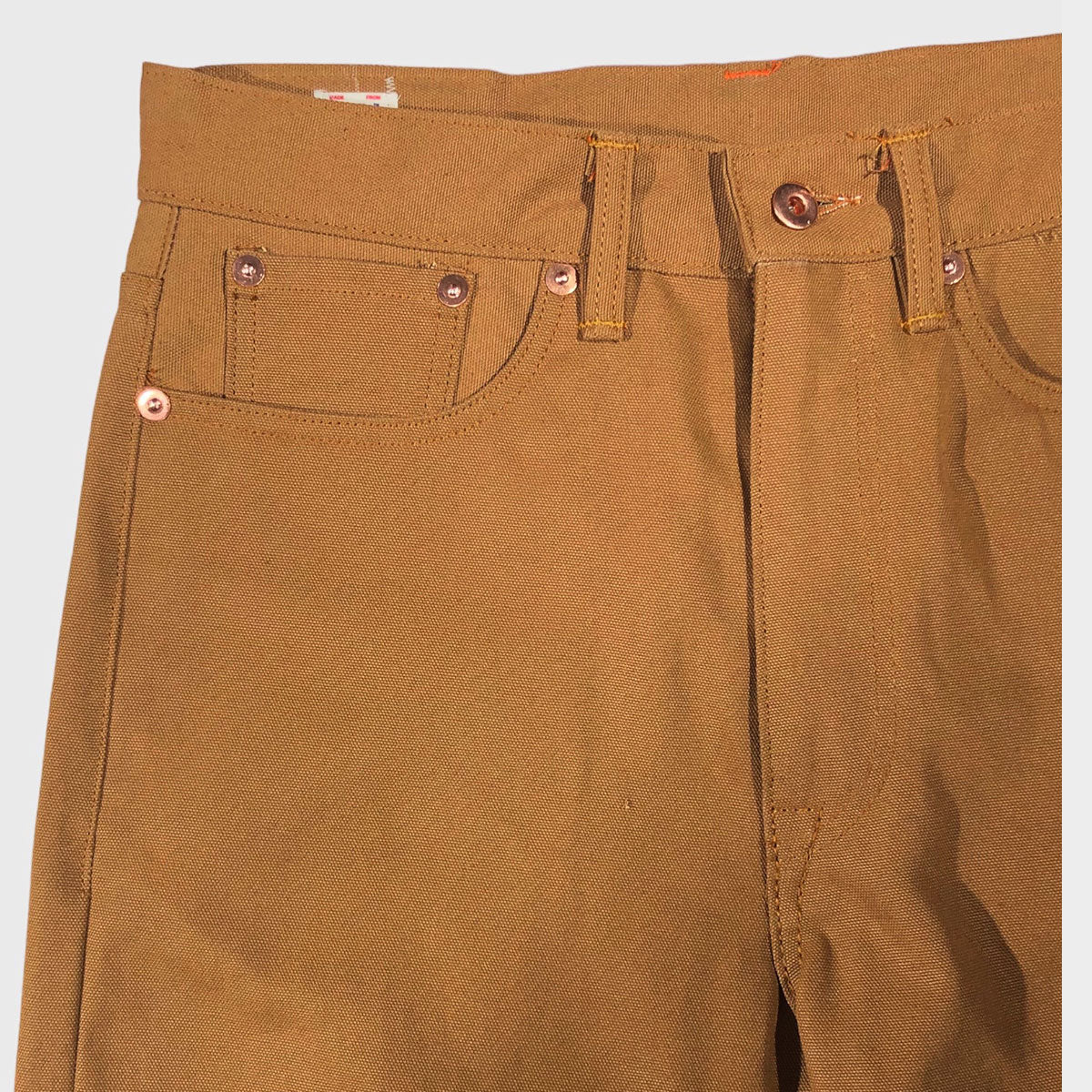 12oz Duck Canvas Ochre 5 POCKET Version