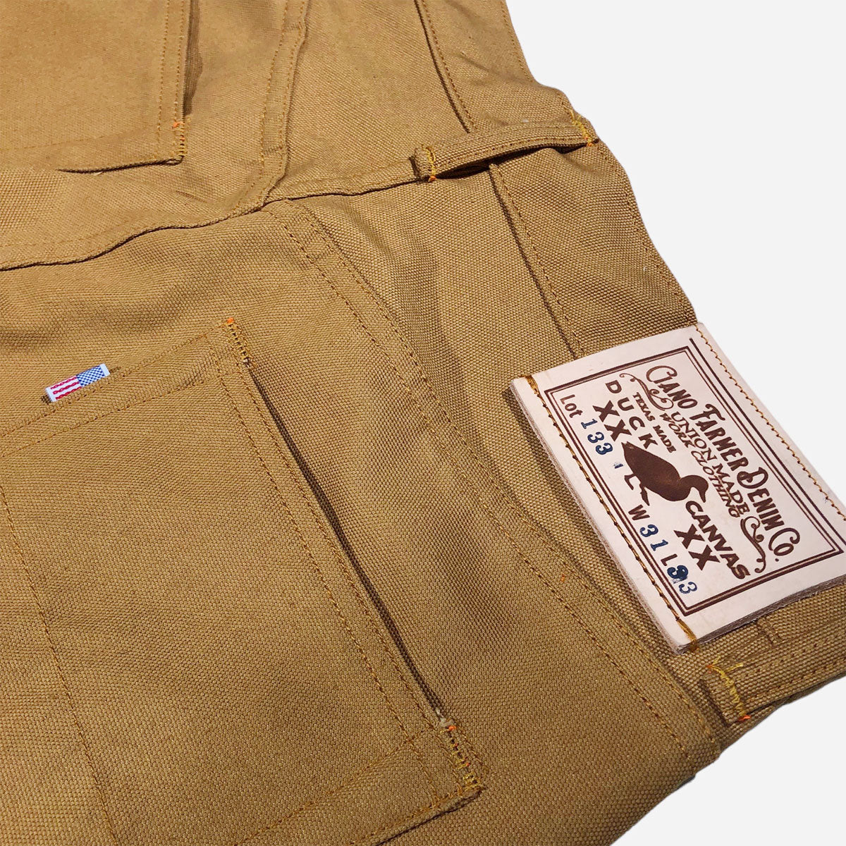12oz Duck Canvas Ochre 5 POCKET Version