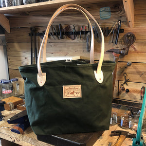 18oz Duck Canvas Hand Tote Olive Green