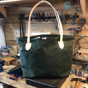 18oz Duck Canvas Hand Tote Olive Green