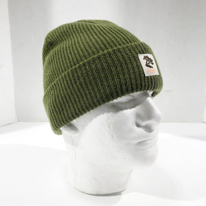 Olive Cashmere Merino Wool Beanie