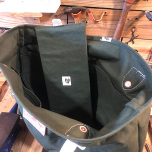 18oz Duck Canvas Hand Tote Olive Green