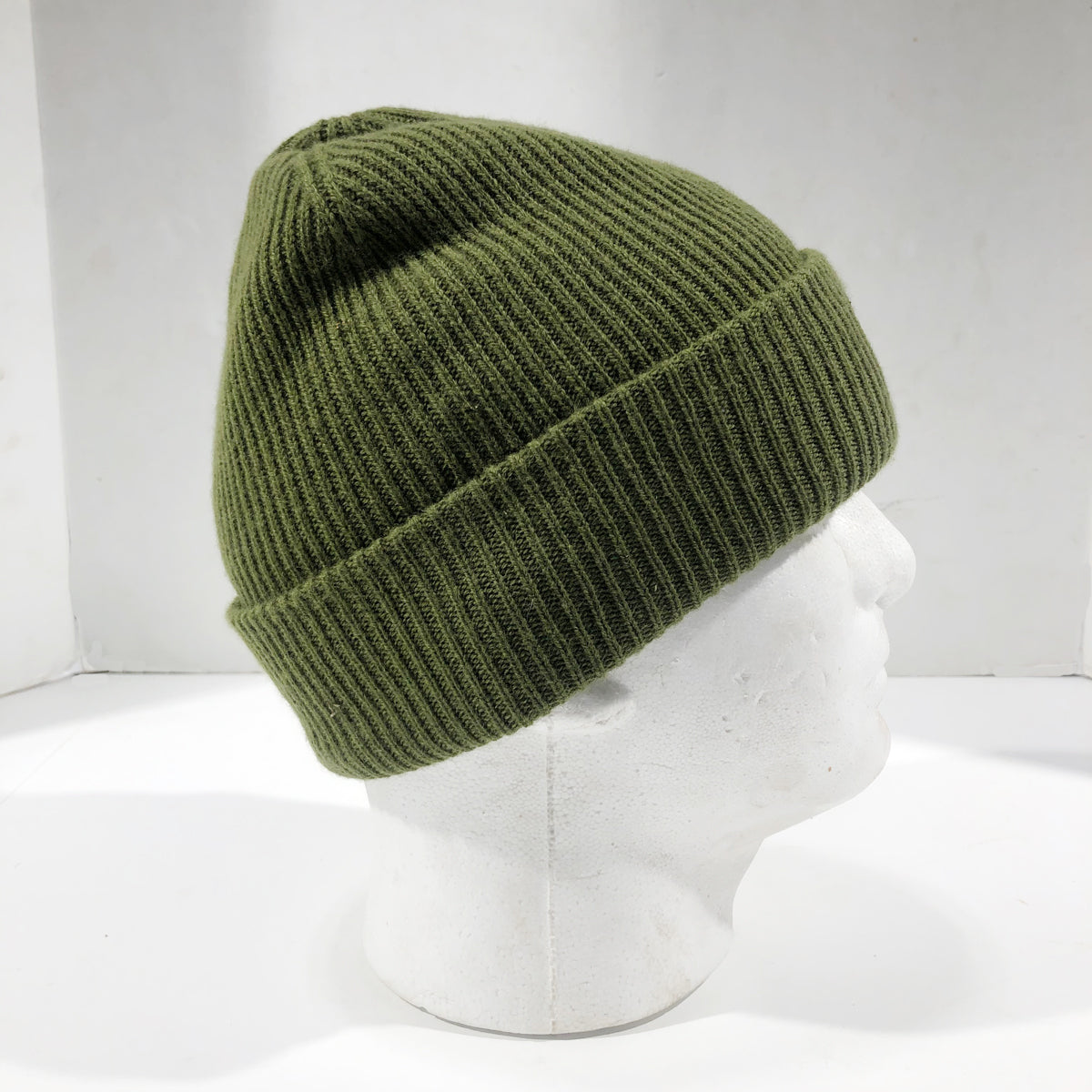 Olive Cashmere Merino Wool Beanie
