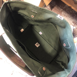 18oz Duck Canvas Hand Tote Olive Green