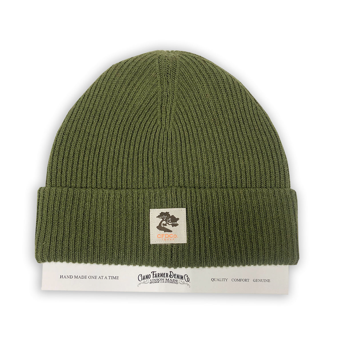 Olive Cashmere Merino Wool Beanie