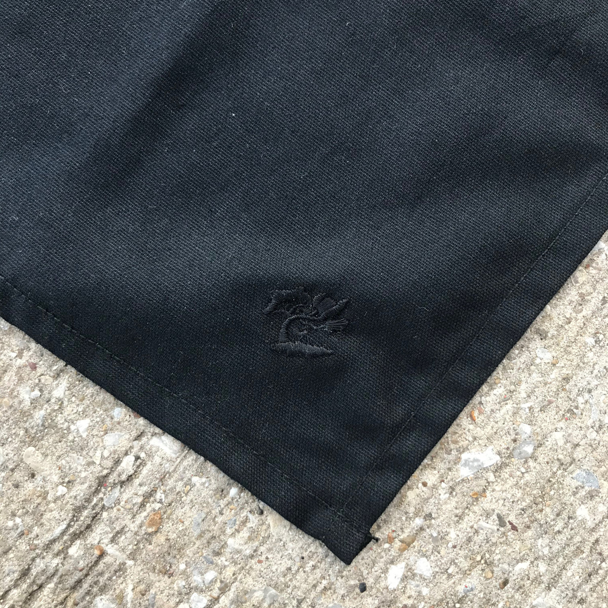 100% "ORGANIC" Cotton Handkerchief USA Duck Canvas Black 27.5 x 27.5