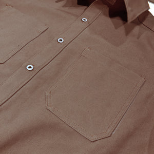 12oz USA Duck Canvas [ Various Colors } "WORKSHIRT" Timber Brown
