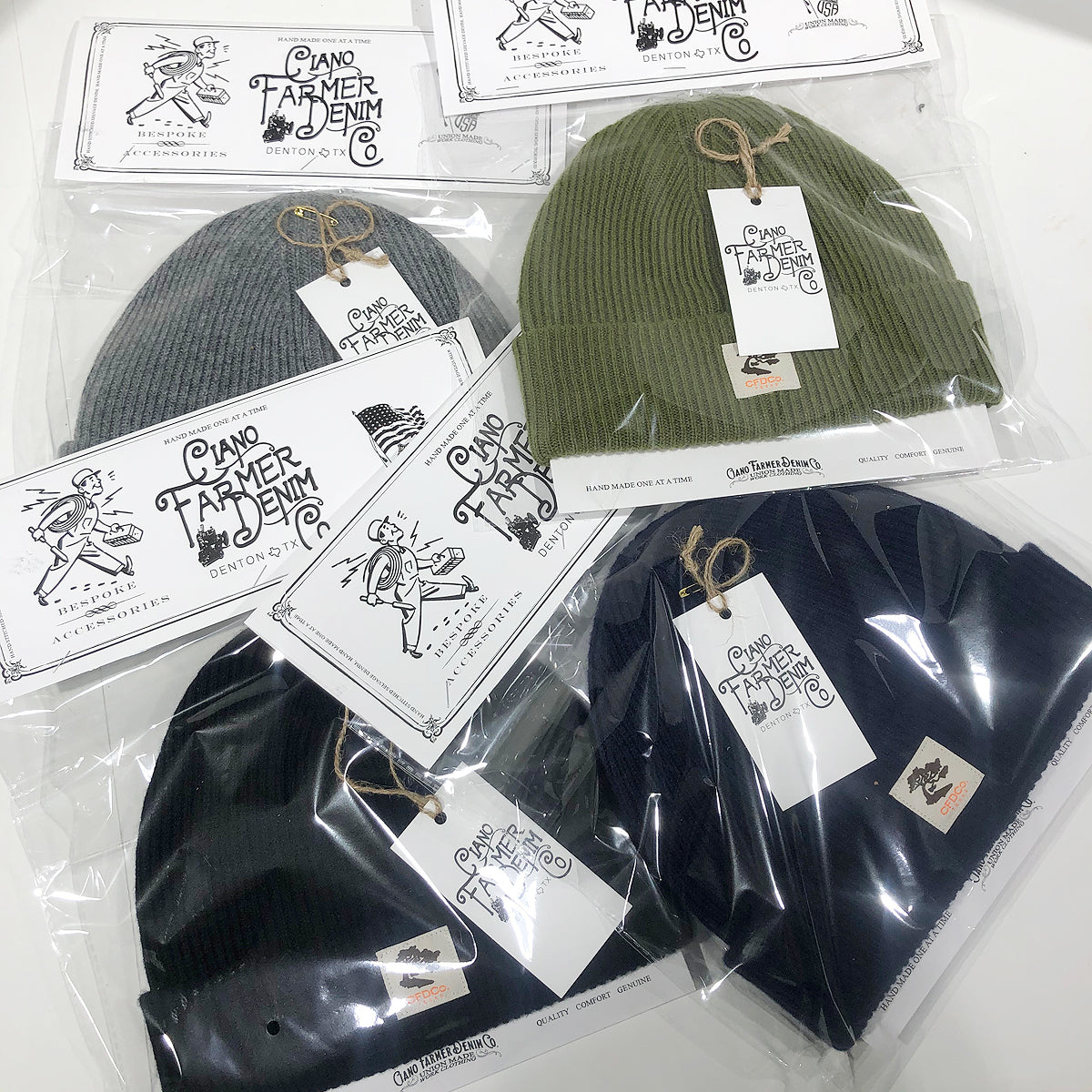 Heather Grey Cashmere Merino Wool Beanie